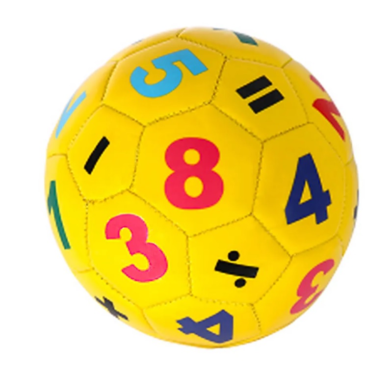 фото Мяч футбольный компания друзей №2, 100г, желтый, цифры, пвх jb4300040