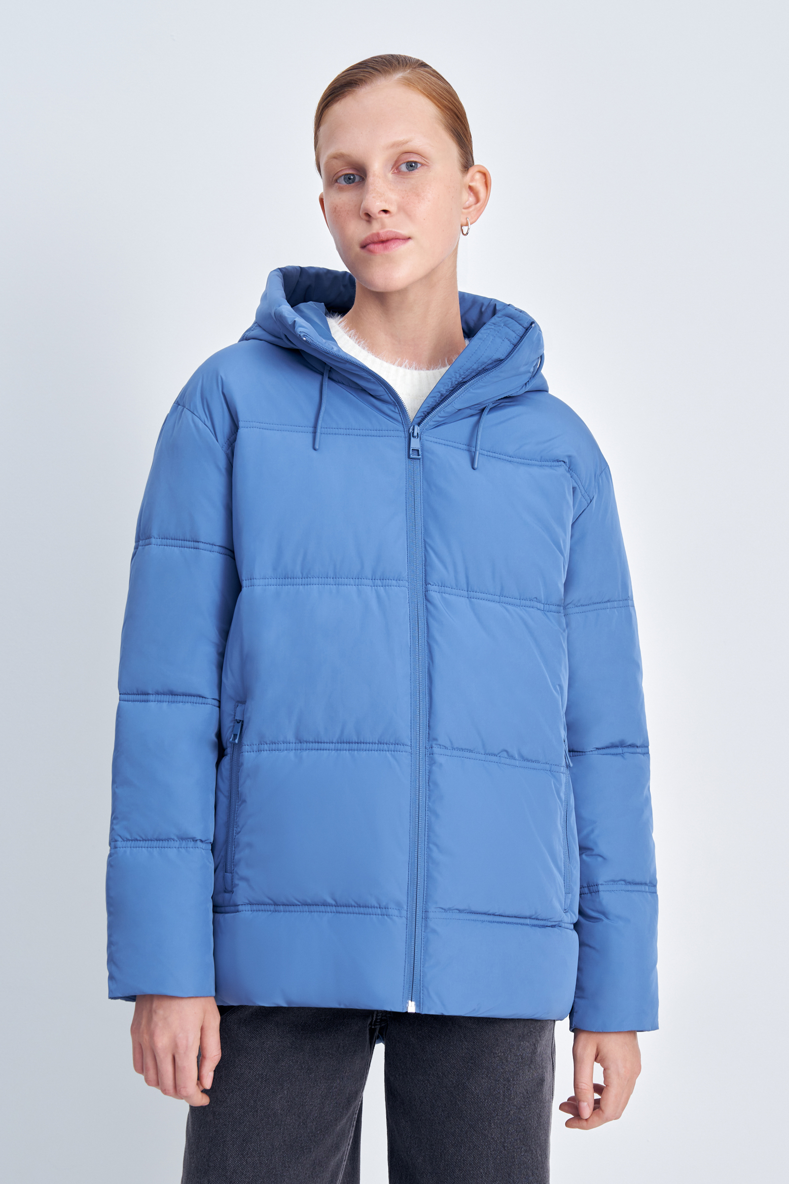 

Куртка женская Finn Flare FAE110186 голубая 2XL, Голубой, FAE110186