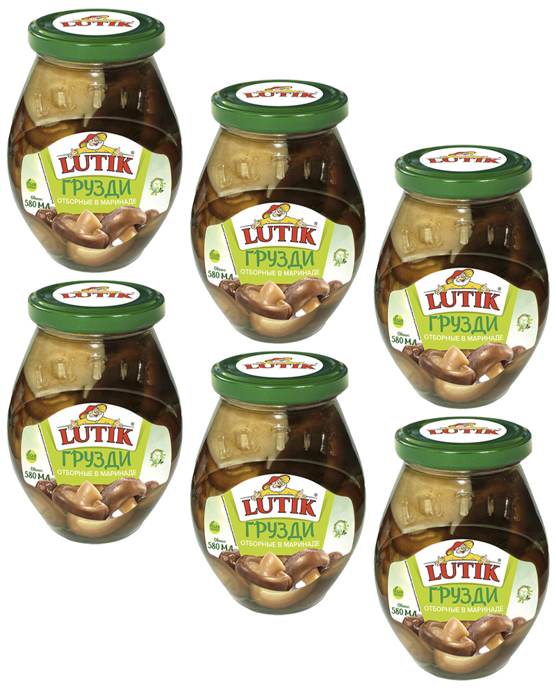 

Грузди отборные Lutik, 580 мл. - 6 шт