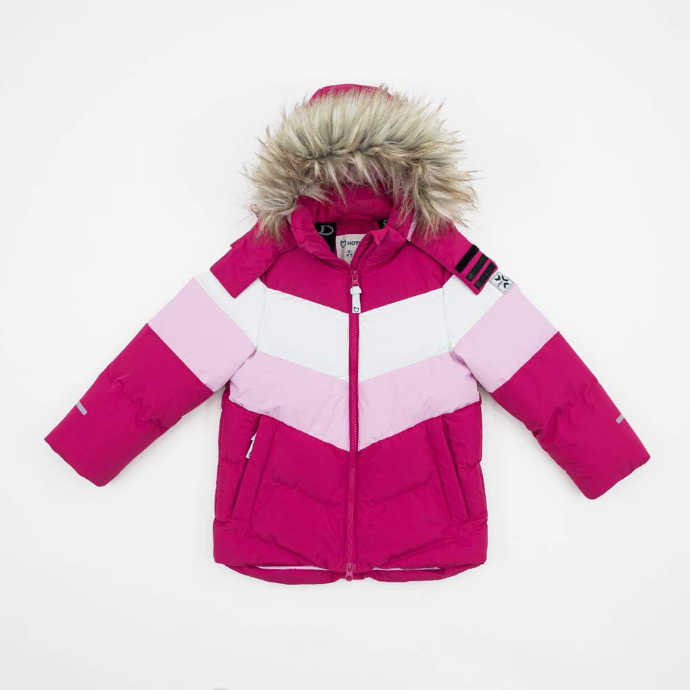 Куртка детская Котофей 07857015-40 фуксия-розовый-белый 122