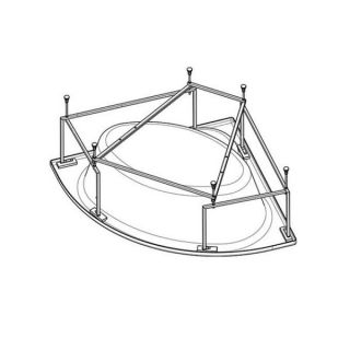 Для ванны Santek МЕЛВИЛЛ 140х140см, монтажный комплект (рама, слив-перелив с сифоном, креп