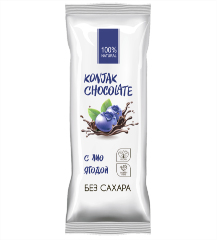 

ШОКОЛАД БЕЗ САХАРА KONJAK CHOCOLATE ЧЕРНИЧНЫЙ, 30г