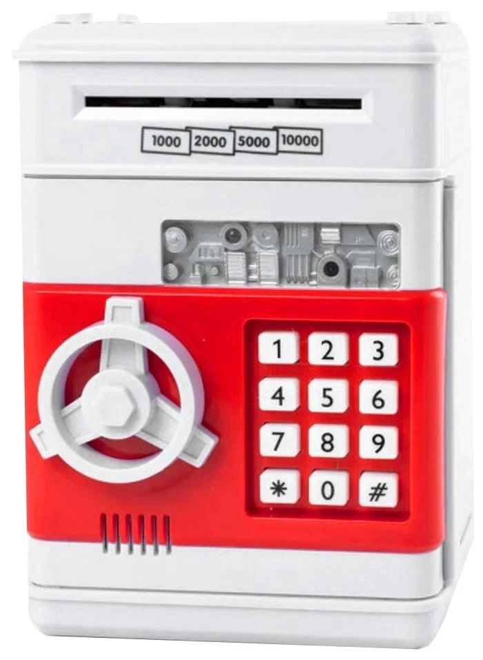 Детский сейф-копилка Number Bank с купюроприемником (цвет в ассортименте) сейф игрушечный