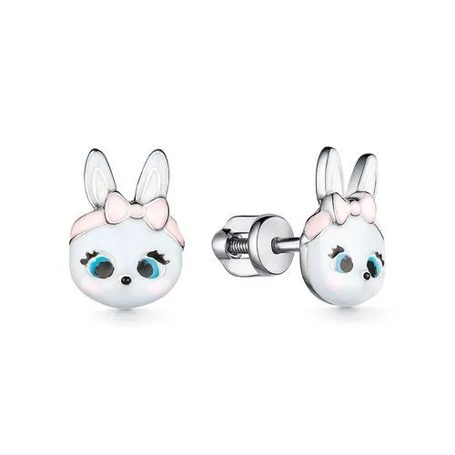 

Серьги пусеты из серебра DEWI KIDS 901062708, эмаль, 901062708