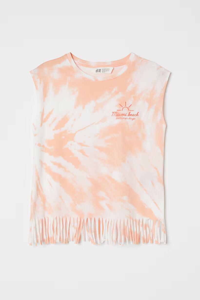 

Футболка H&M для девочек, белая, размер 158/164, 0938321001, Оранжевый, 938321001