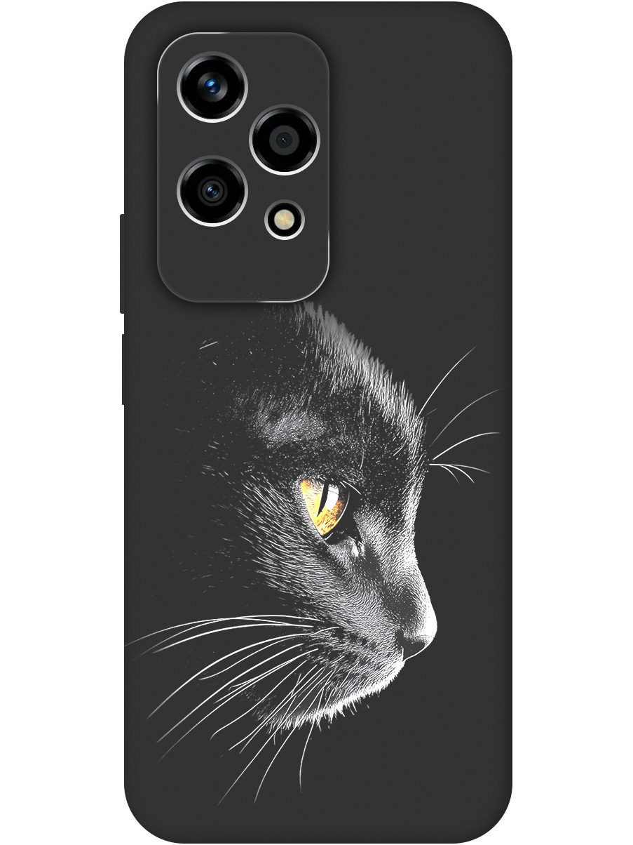 

Силиконовый чехол на Honor 200 lite с принтом "Черный котик" матовый черный, Черный;белый;золотистый, 783979012