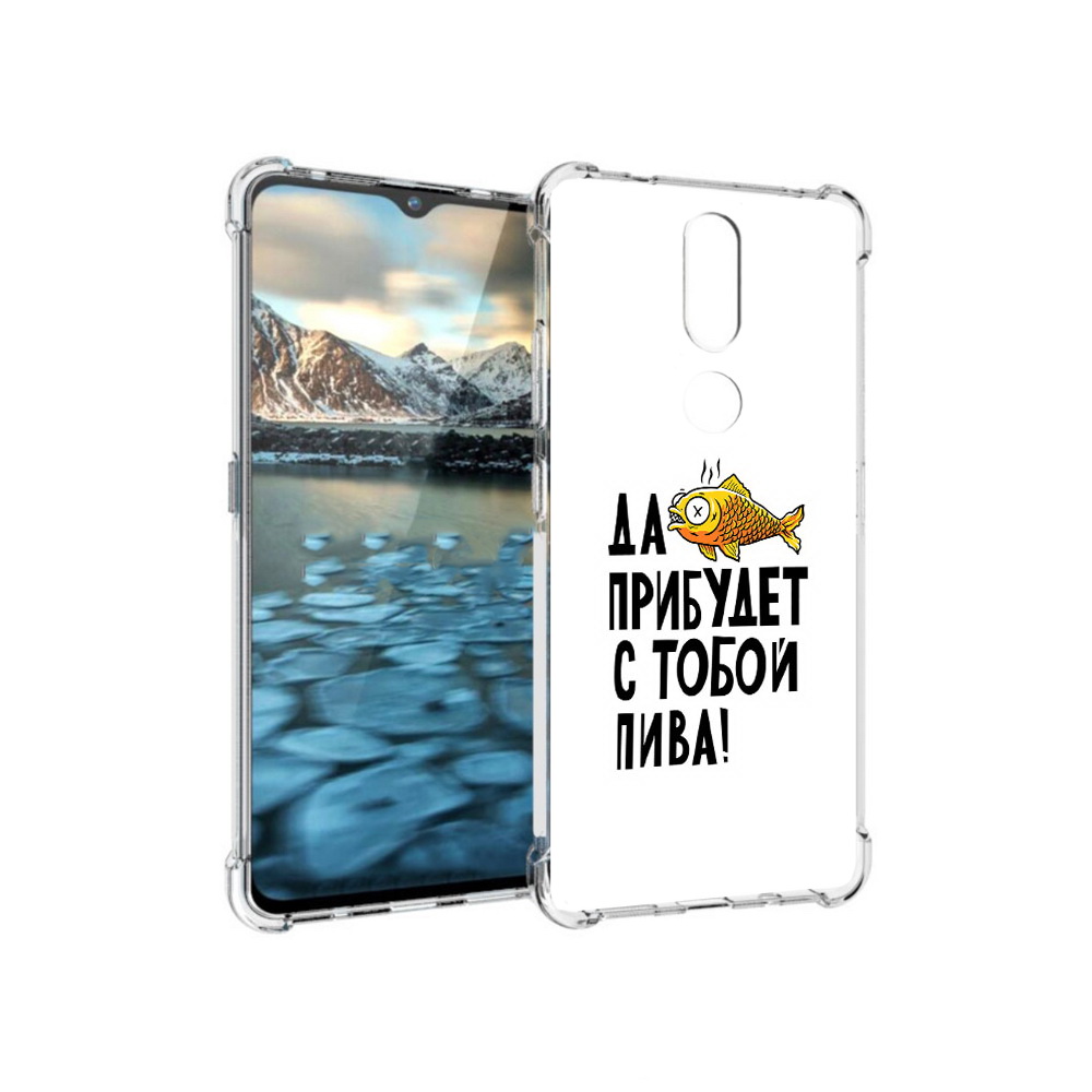 

Чехол MyPads Tocco для Nokia 2.4 ДА прибудет с тобой пива (PT227049.107.58), Прозрачный, Tocco
