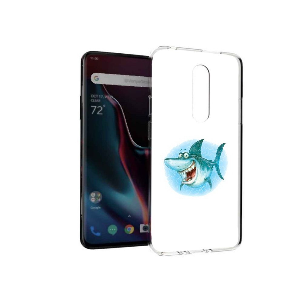 

Чехол MyPads Tocco для OnePlus 7 Pro веселая акула (PT139735.130.261), Прозрачный, Tocco
