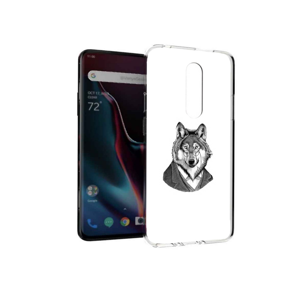 Чехол MyPads Tocco для OnePlus 7 Pro волк в пиджаке (PT139735.130.266)