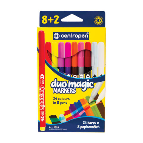 фото Фломастеры меняющие цвет 8 цв centropen duo magic + 2 изменяющ цв 2599/10kk 5 2599 1002