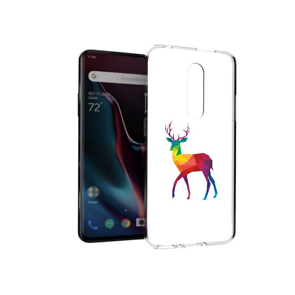 

Чехол MyPads Tocco для OnePlus 7 Pro геометрический олень (PT139735.130.286), Прозрачный, Tocco