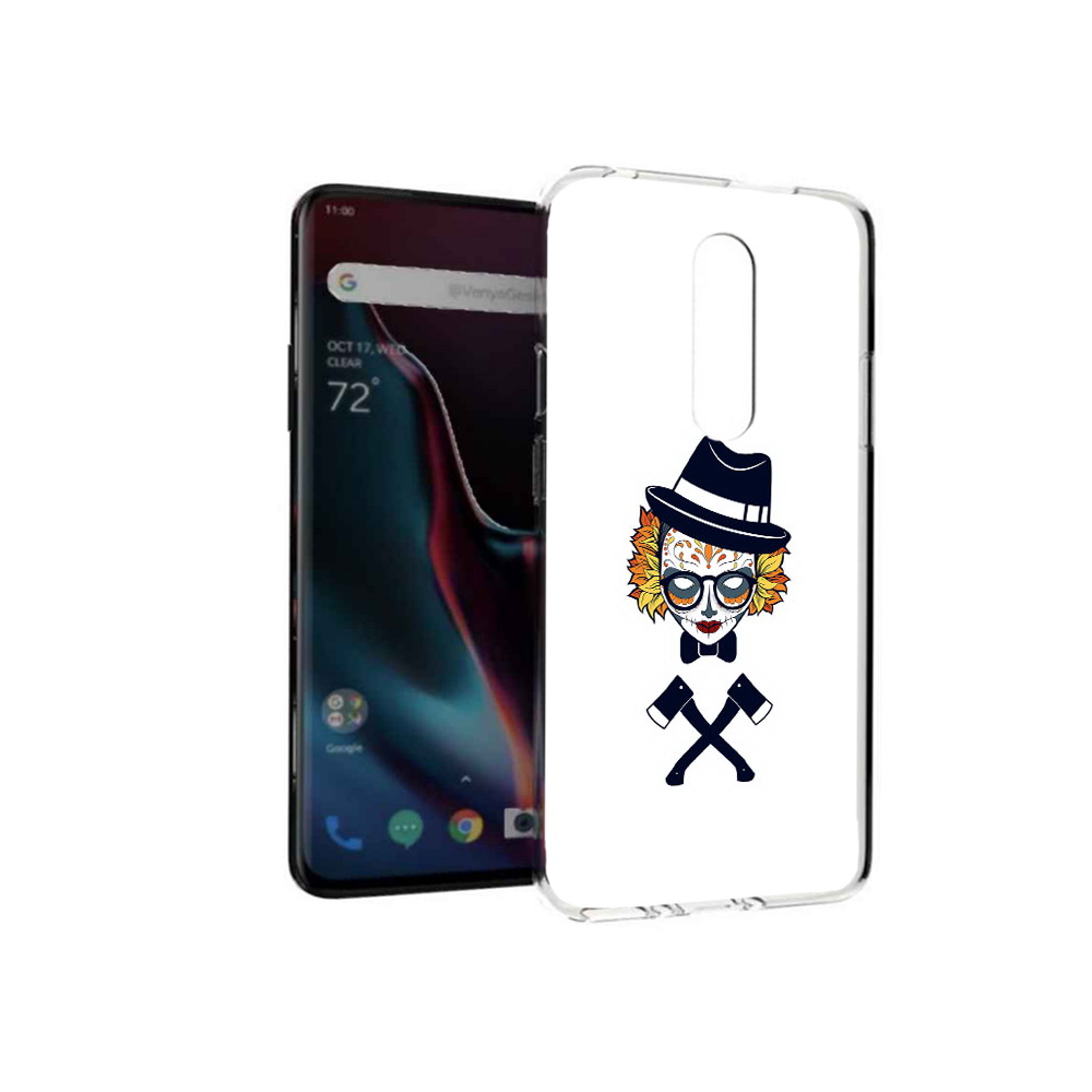 

Чехол MyPads Tocco для OnePlus 7 Pro девушка в маске с топорами рисунок (PT139735.130.304), Прозрачный, Tocco