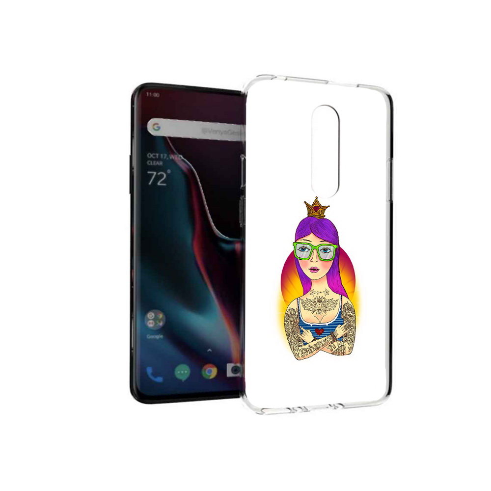 Чехол MyPads Tocco для OnePlus 7 Pro девушка в татуировках с короной (PT139735.130.305)
