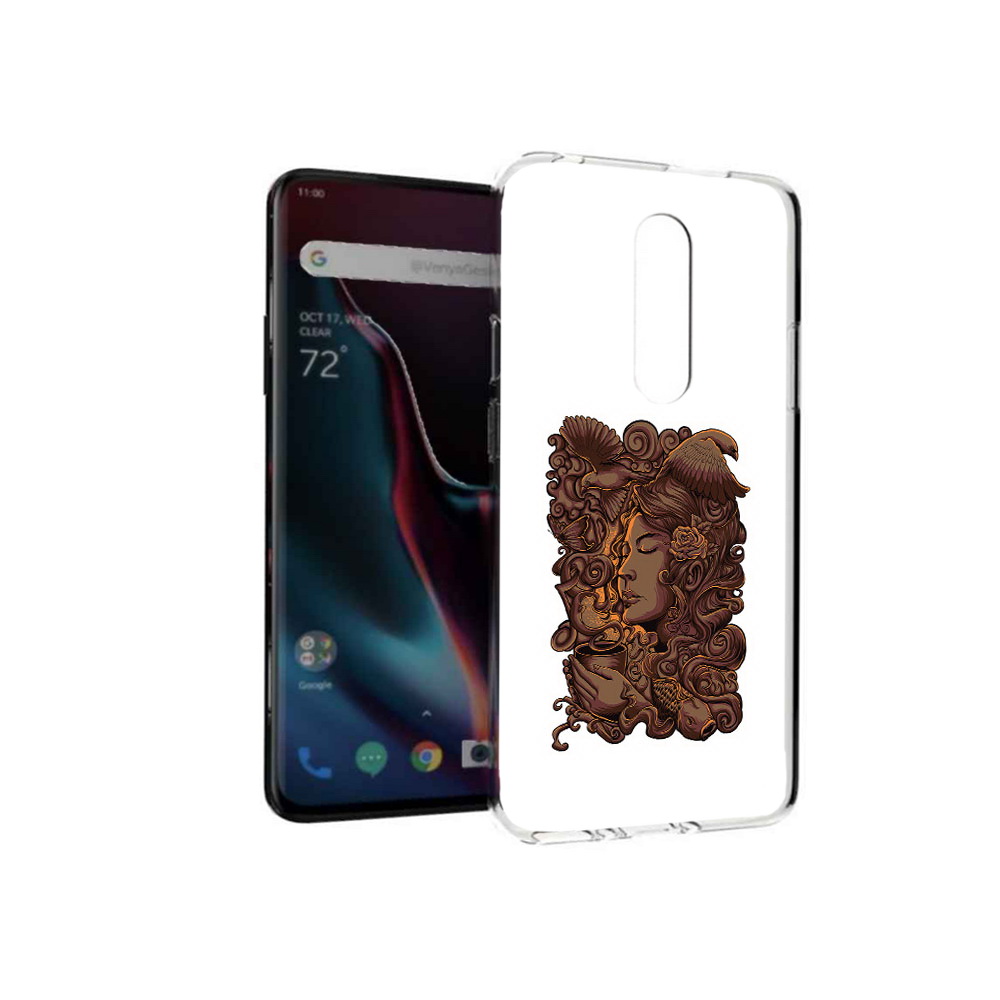 

Чехол MyPads Tocco для OnePlus 7 Pro девушка с длинными волосами абстракция, Прозрачный, Tocco