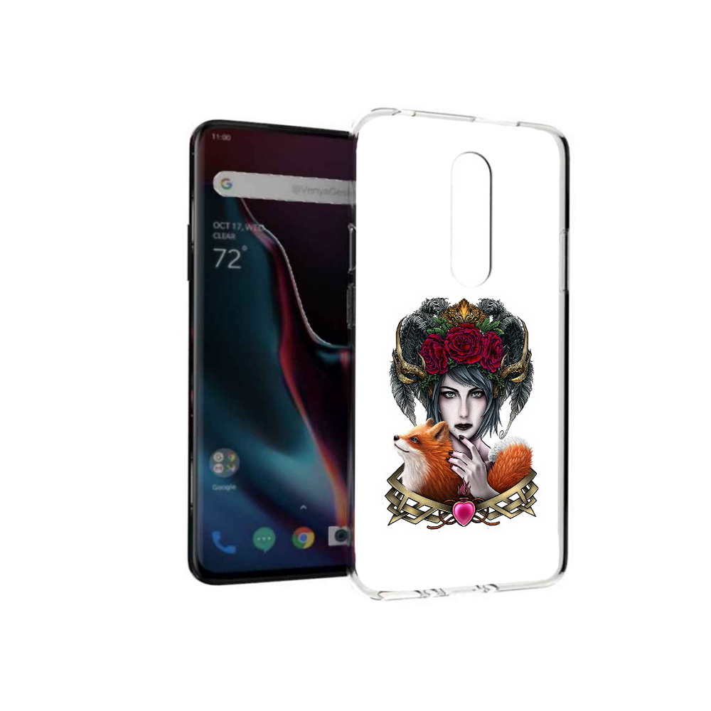 

Чехол MyPads Tocco для OnePlus 7 Pro девушка с лисой (PT139735.130.314), Прозрачный, Tocco