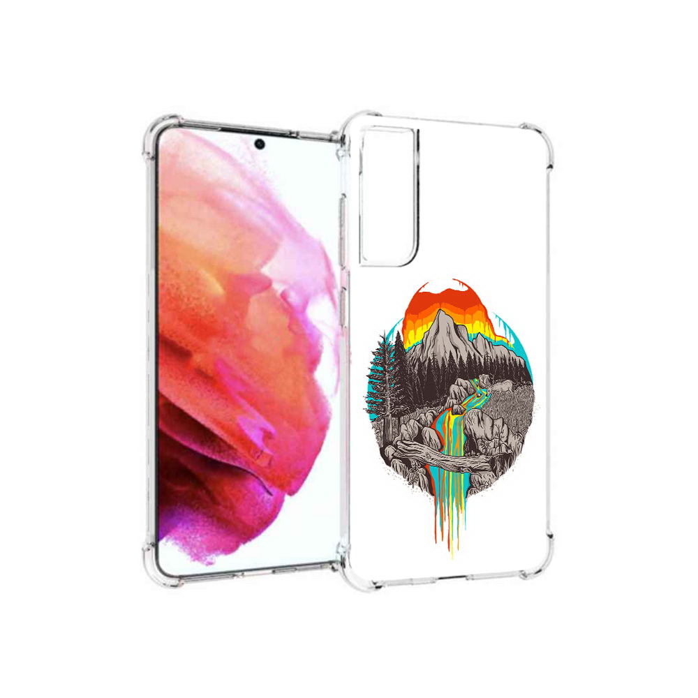 

Чехол MyPads Tocco для Samsung Galaxy S21 FE Радужный водопад, Прозрачный, Tocco