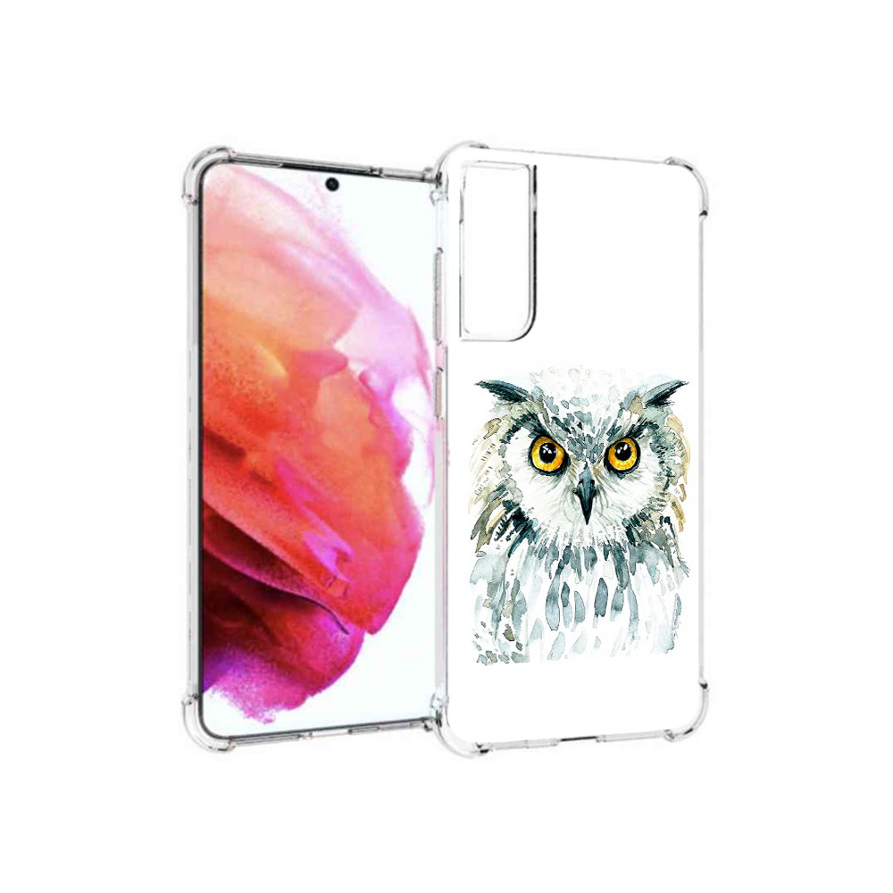 

Чехол MyPads Tocco для Samsung Galaxy S21 FE Серьезная сова, Прозрачный, Tocco