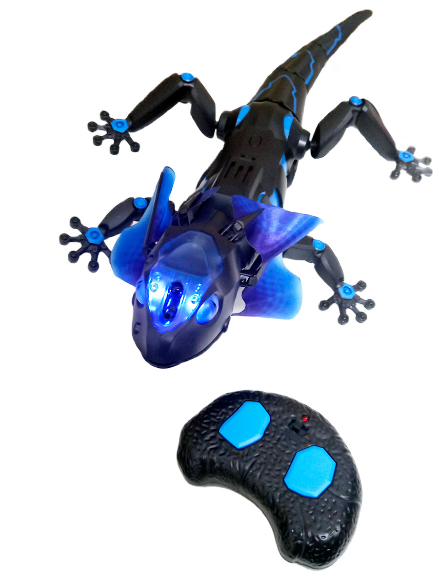 Робот ящерица с пультом дистанционного управления свет, звук, 35х21х11 см