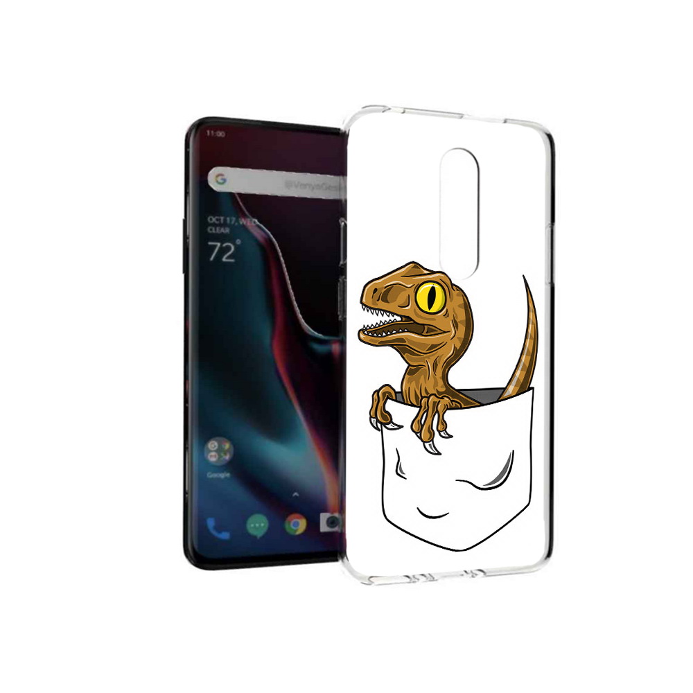 

Чехол MyPads Tocco для OnePlus 7 Pro динозавр в кармане (PT139735.130.327), Прозрачный, Tocco
