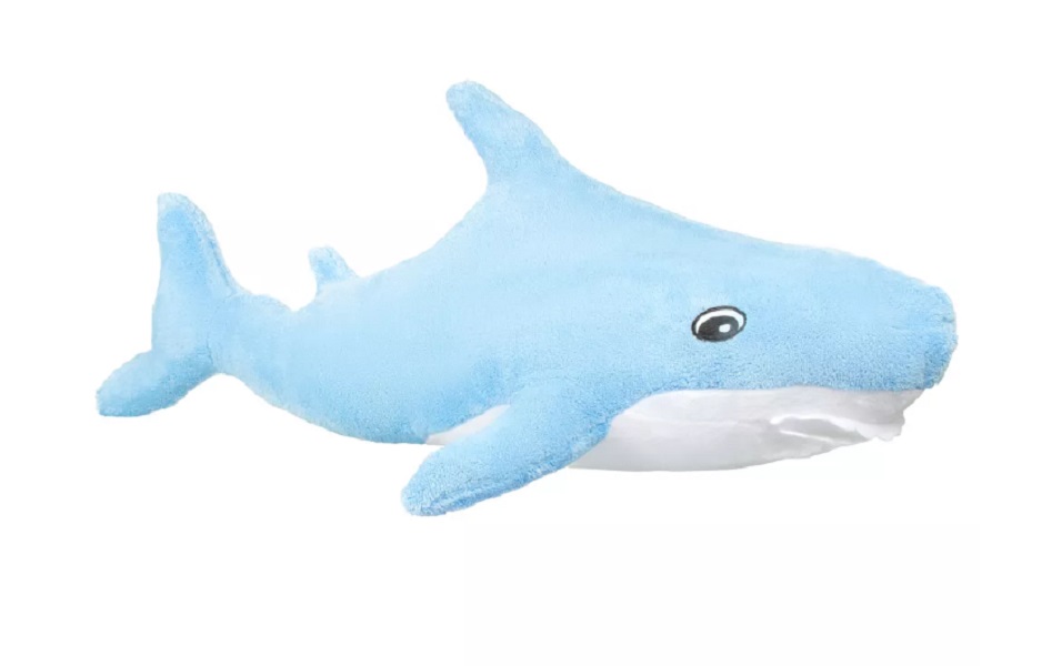 фото Игрушка мягкая мешок подарков акула 100х65 см 4 цвета 264-307