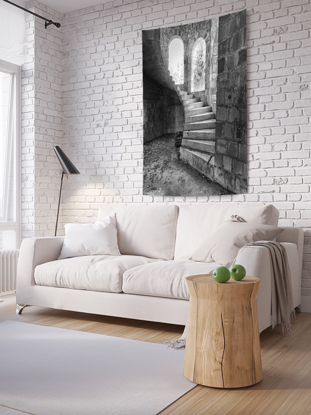 фото Вертикальное фотопанно на стену joyarty "винтовая лестница", 150x200 см