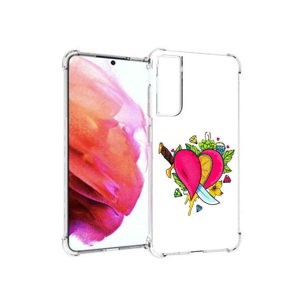 

Чехол MyPads Tocco для Samsung Galaxy S21 FE Фруктовое сердце, Прозрачный, Tocco