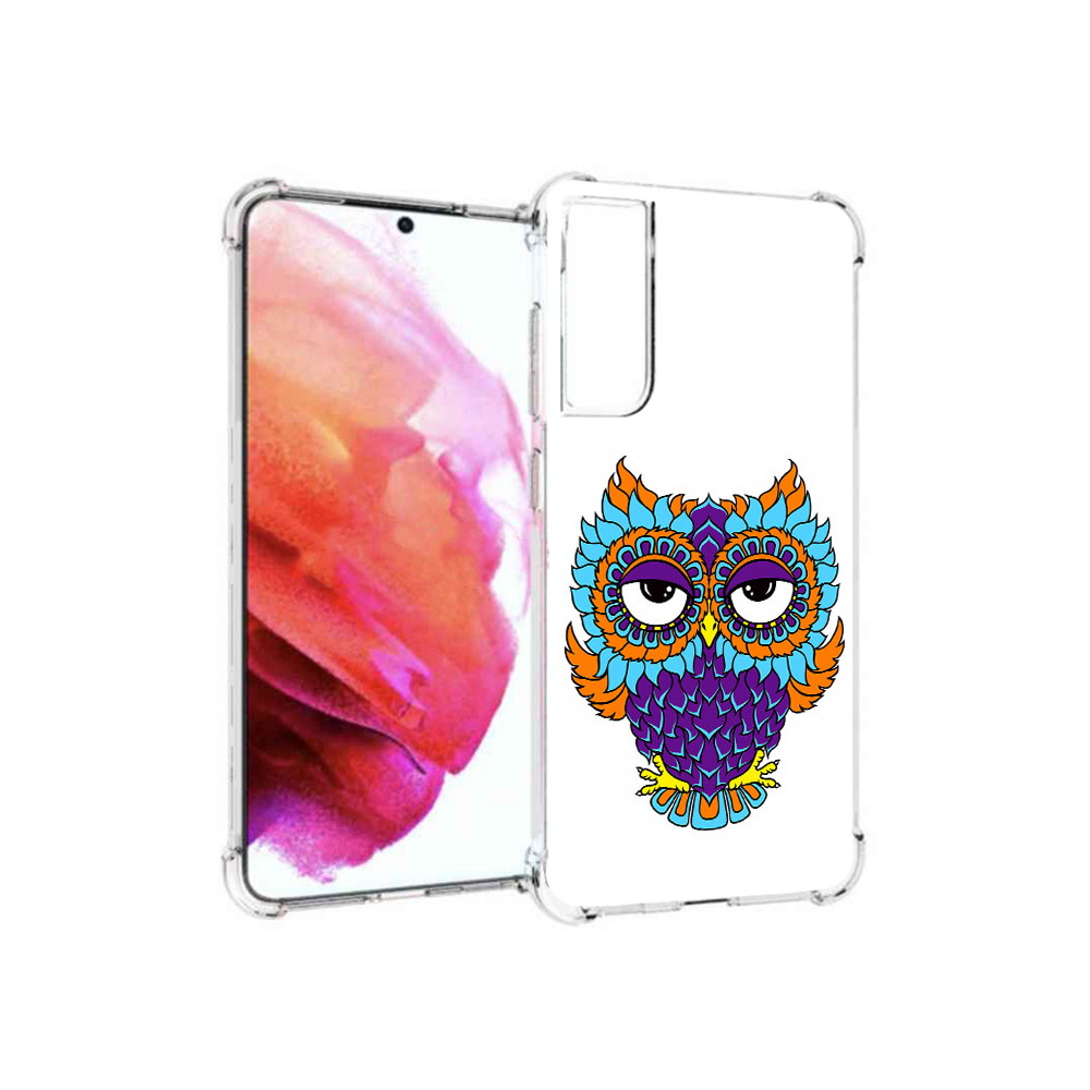 

Чехол MyPads Tocco для Samsung Galaxy S21 FE Цветная сова, Прозрачный, Tocco