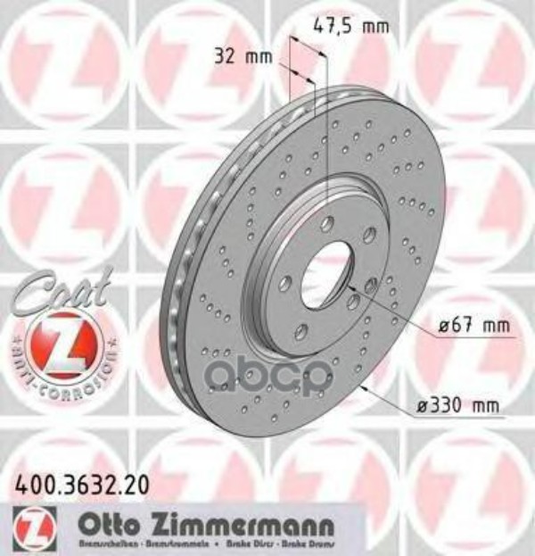 

Тормозной диск ZIMMERMANN 400363220