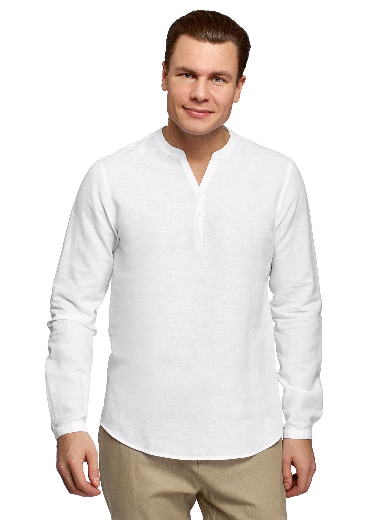 Рубашка мужская oodji 3B320002M-1 белая L