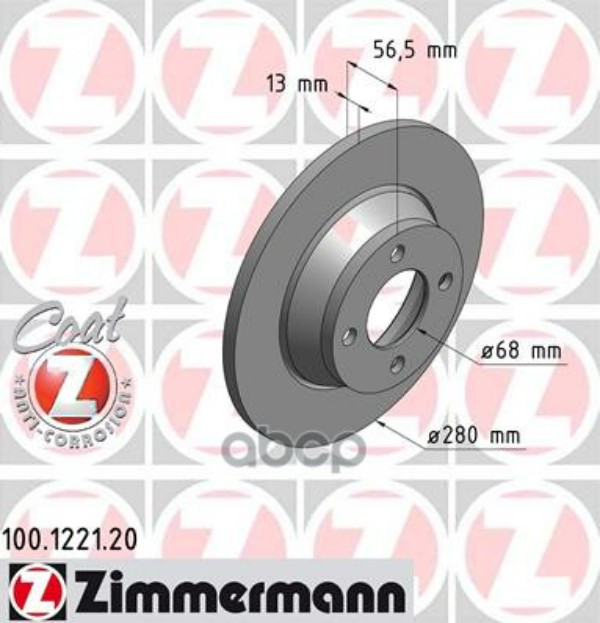 

Диск Тормозной Zimmermann арт. 100.1221.20