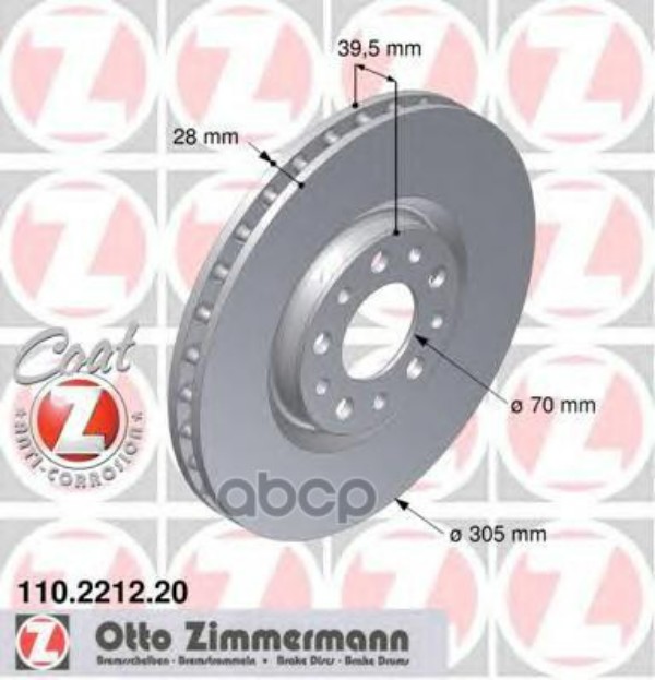 

Диск Тормозной Zimmermann арт. 110.2212.20