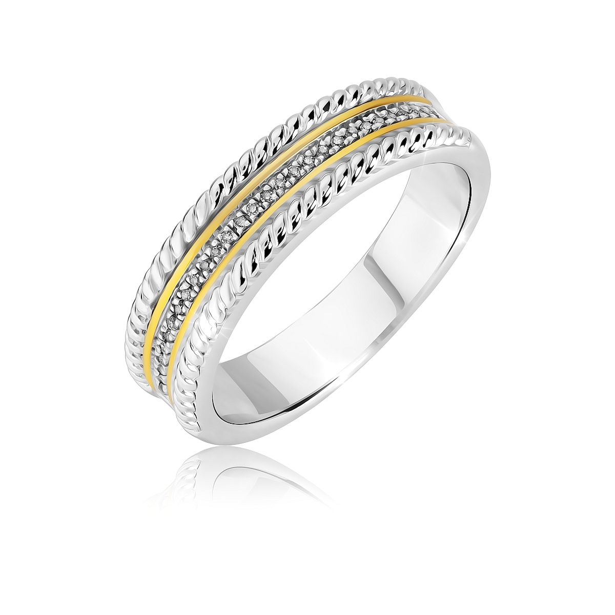 

Кольцо из серебра р. 17,5 VALTERA 113121, бриллиант, 113121