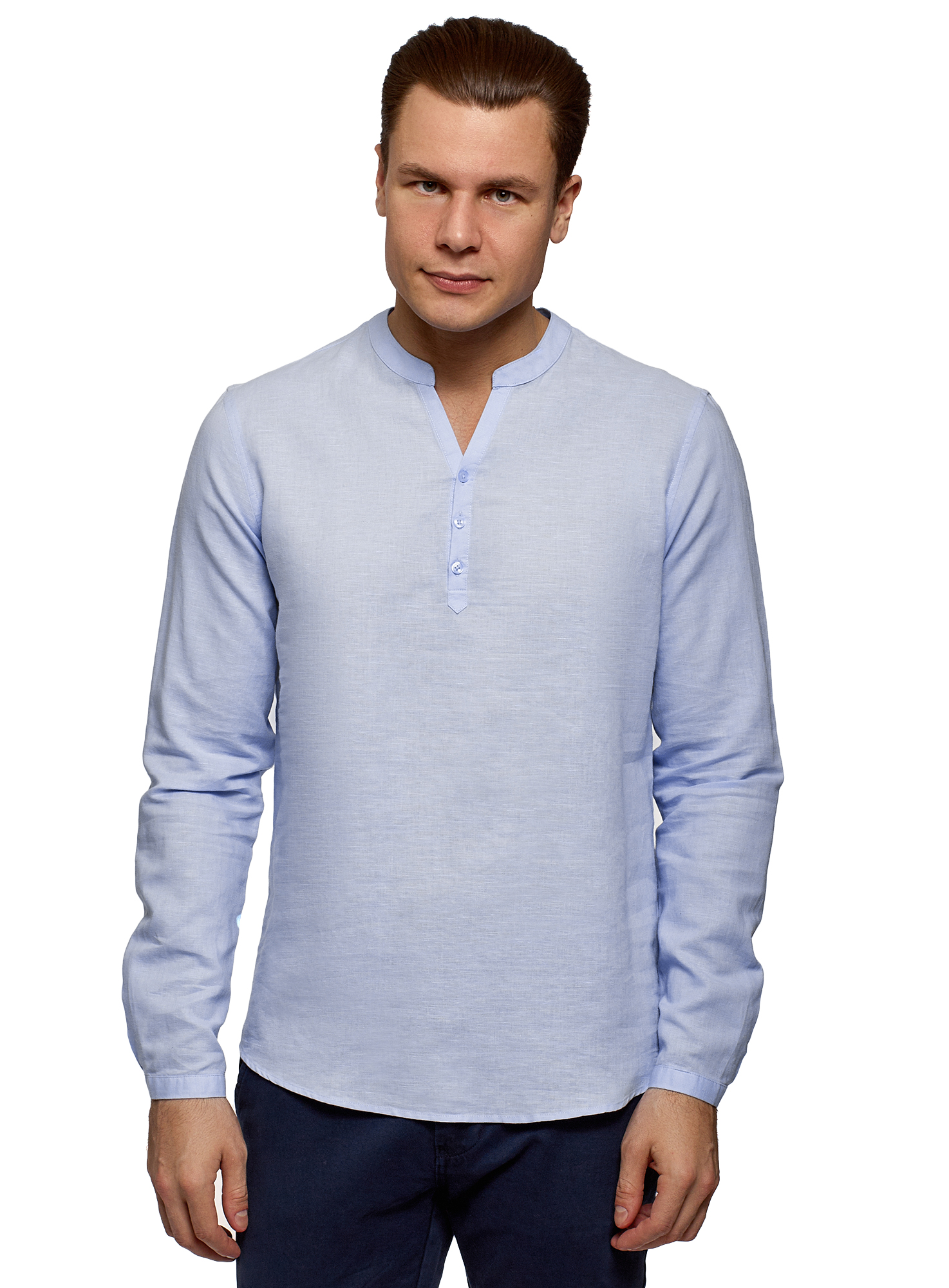 

Рубашка мужская oodji 3B320002M-1 синяя 2XL, 3B320002M-1