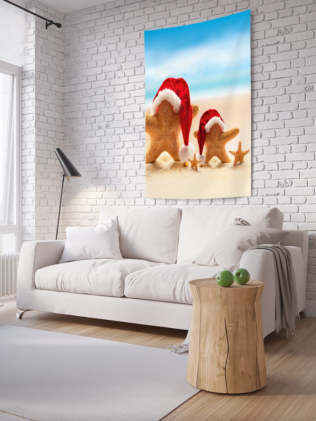 

Вертикальное фотопанно на стену JoyArty Новогодние морские звезды 150x200 см, Новогодние морские звезды