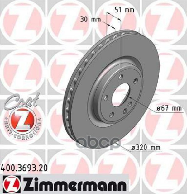

Диск Тормозной Zimmermann арт. 400.3693.20