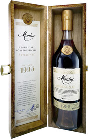 

Арманьяк Monluc AOC 1995 в деревянной коробке 40% 0,7 л