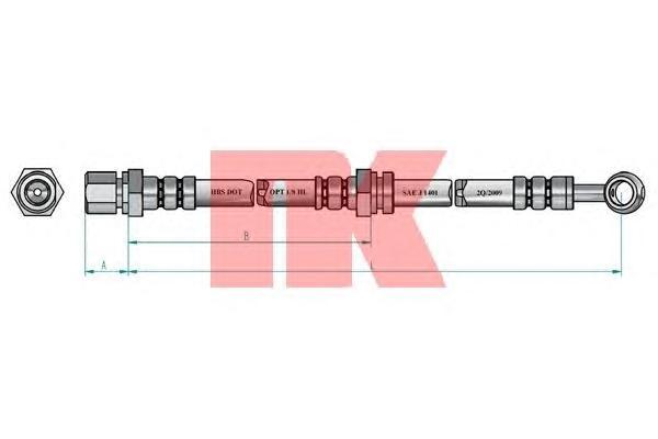 

Шланг Тормозной Передний Nk 855020