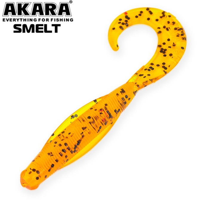

Твистер Akara Smelt, 6.5 см, цвет 417, 7 шт., Желтый