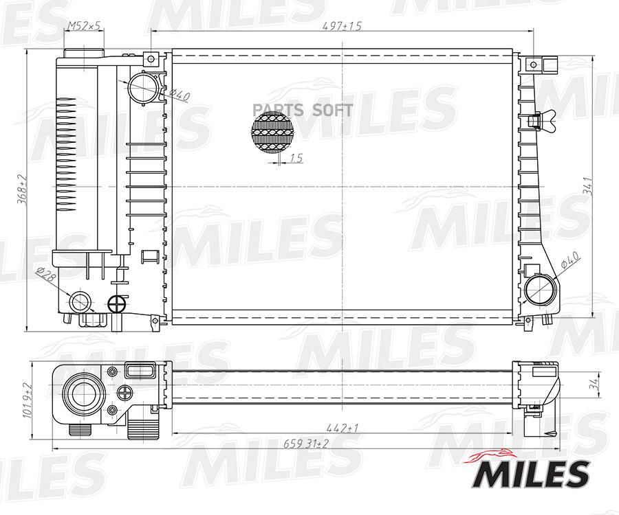 

Радиатор Bmw E30 316/318 M/T 88-92 Miles арт. ACRM126