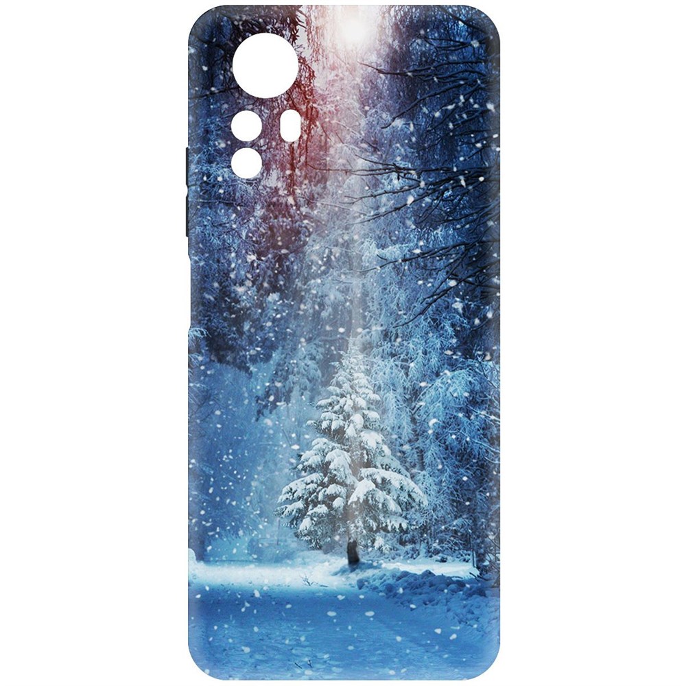 

Чехол-накладка Krutoff Soft Case Лесная ель для Xiaomi Redmi Note 12S черный