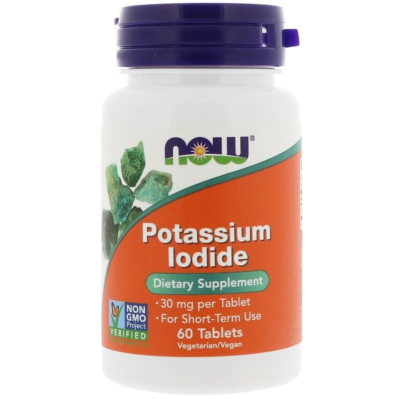 фото Калий йодид now potassium iodide 30 mg таблетки 60 шт.