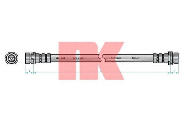 фото Шланг тормозной ford fusion 02- nk 8525135