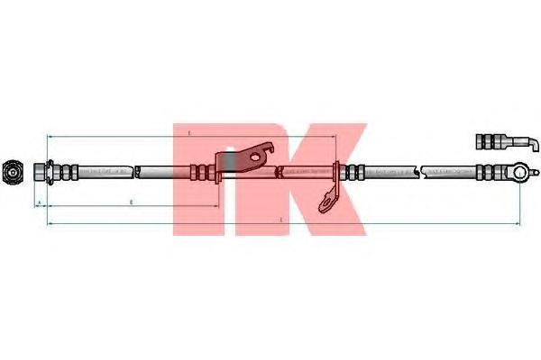 

8545178 Шланг Торм. Пер. Правtoyota Rav 4 2.0/2.2 06> Nk 8545178
