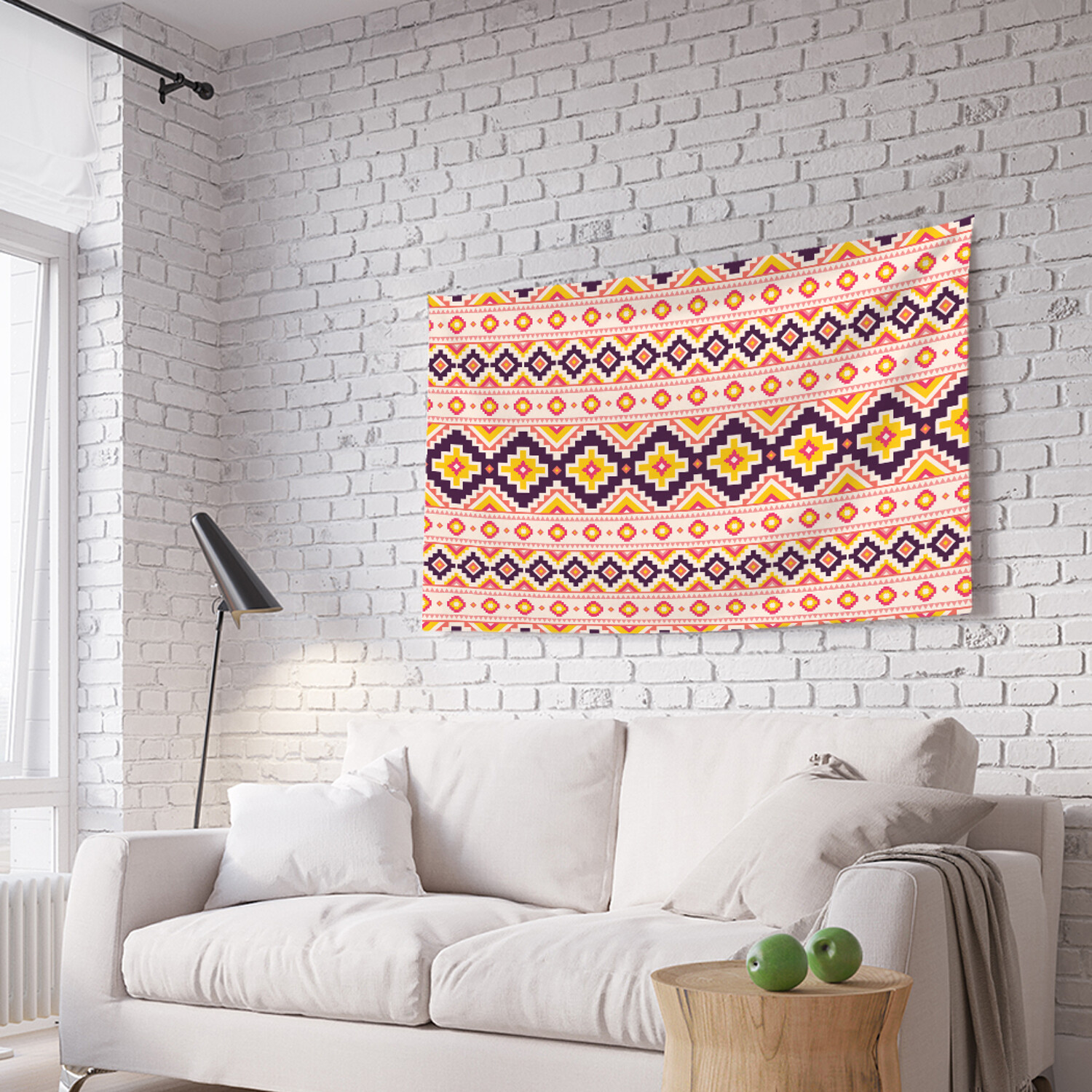 

Горизонтальное фотопанно на стену JoyArty "Орнамент и полосы" из ткани 100х150 см, Орнамент и полосы