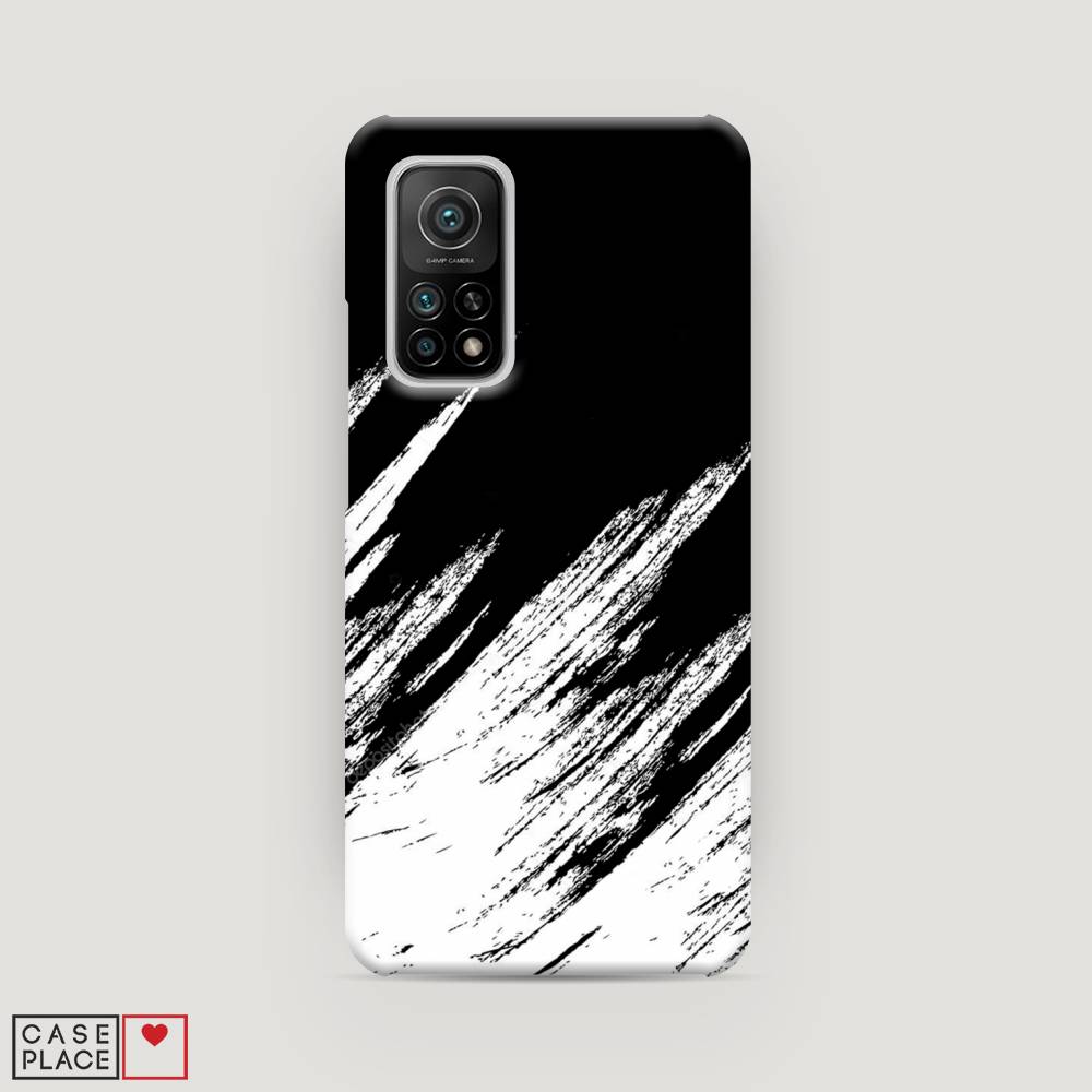

Пластиковый чехол "Черно белые брызги" на Xiaomi Mi 10T Pro, 37720-2
