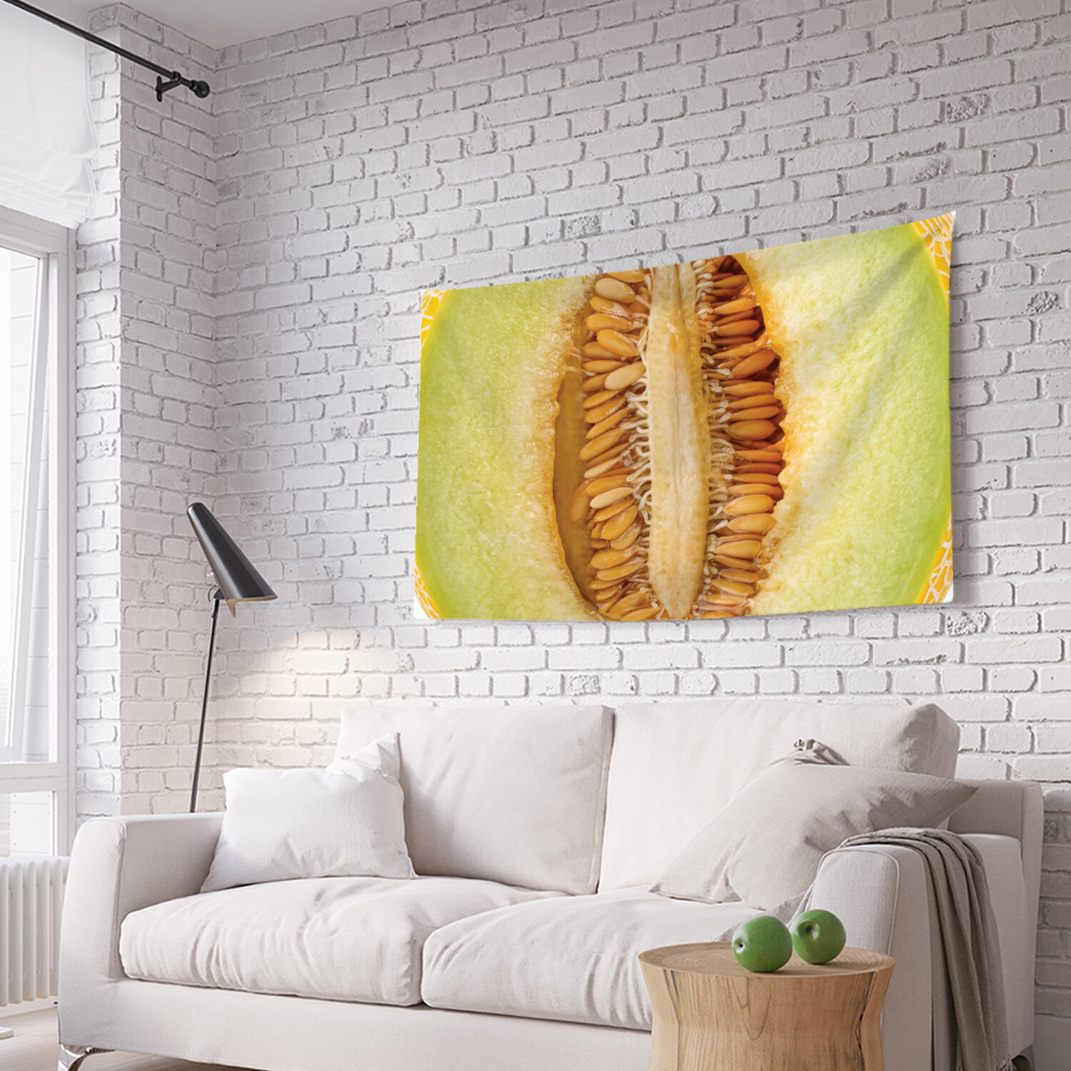 

Горизонтальное фотопанно на стену JoyArty "Разрез дыни" из ткани 100х150 см, Разрез дыни