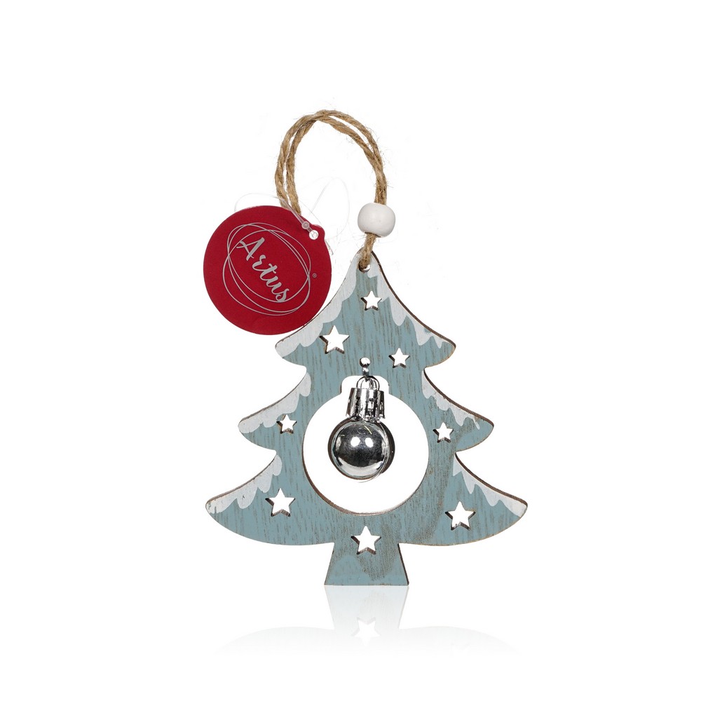 Подвесное украшение Елка Новый деревянное зеленое