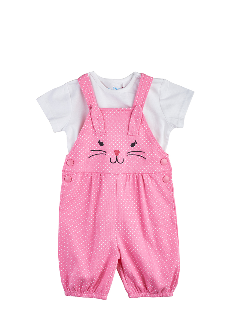 

Комплект одежды для новорожденных Kari baby SS20B15601205 белый/розовый р.80, SS20B15601205