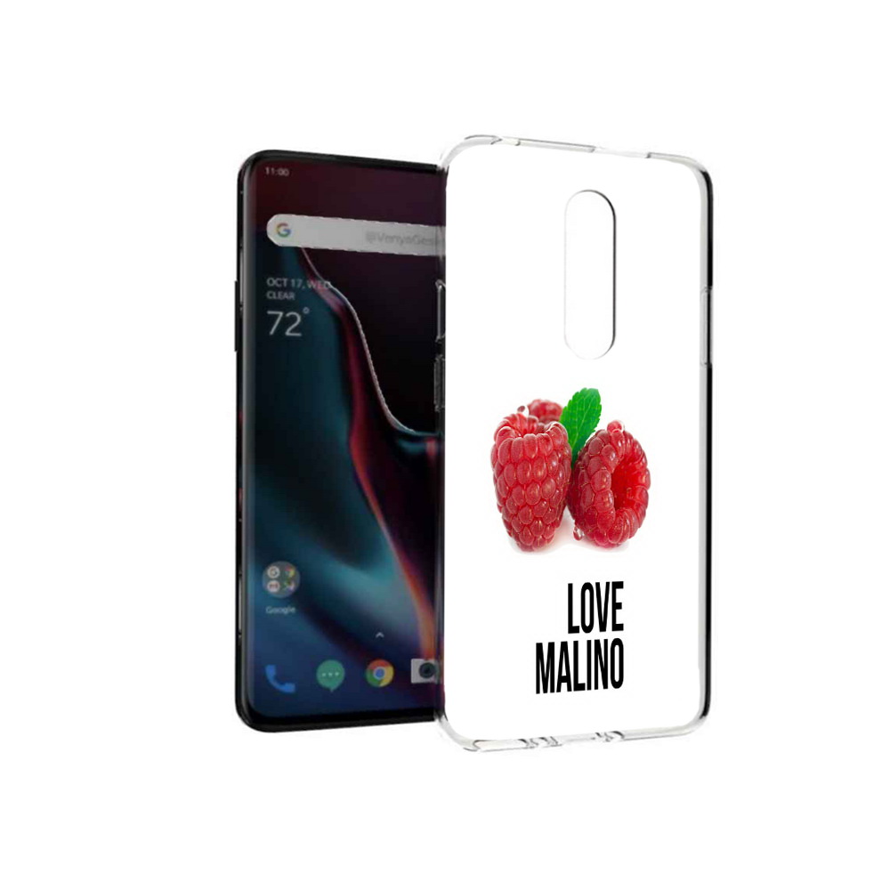 

Чехол MyPads Tocco для OnePlus 7 Pro Бренд лове малино (PT139735.130.36), Прозрачный, Tocco