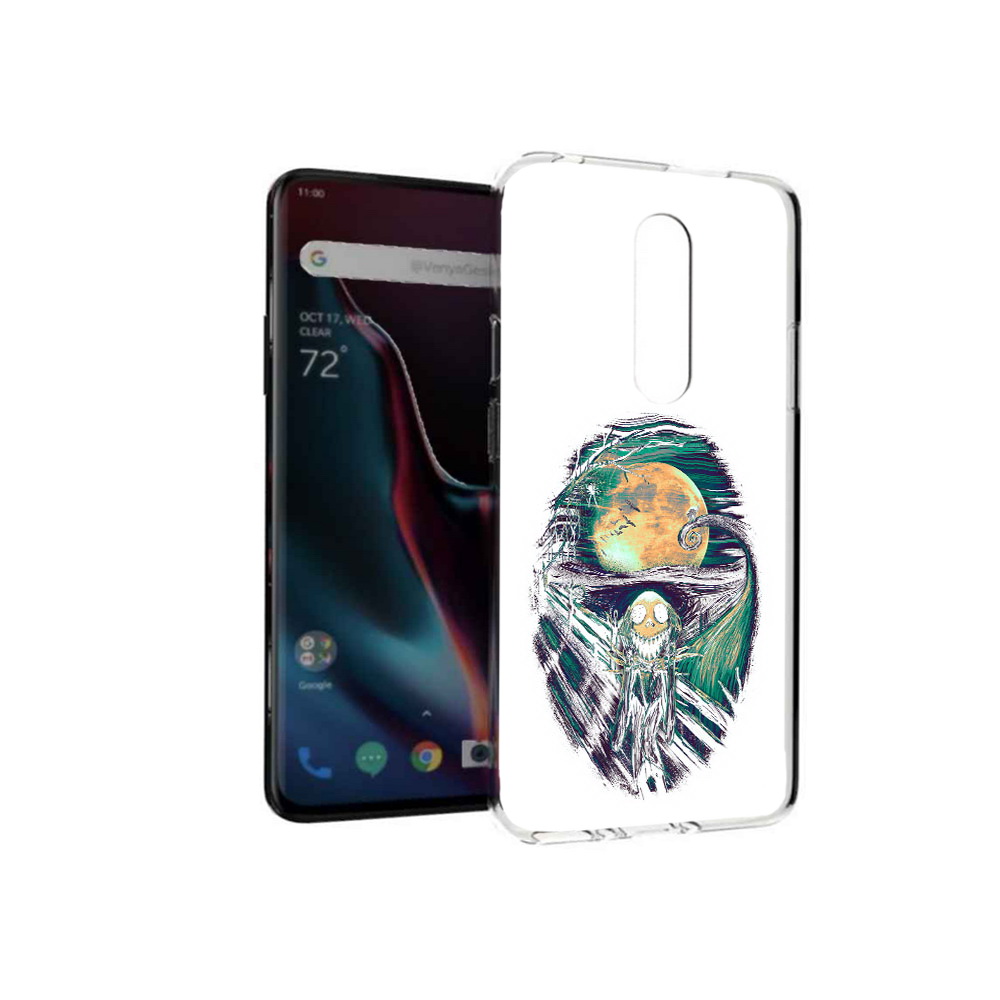 

Чехол MyPads Tocco для OnePlus 7 Pro зубастое существо абстракция (PT139735.130.370), Прозрачный, Tocco